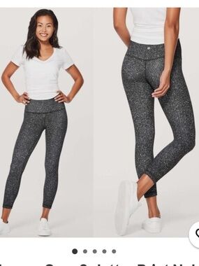 lululemon athletica Gray Splatter Nulu High-Rise Leggings